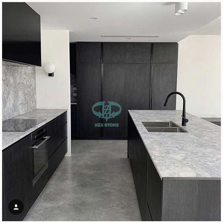 Super White Quartzite Kitchen Countertops