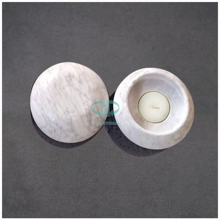 White Marble Tea Light Candle Holder