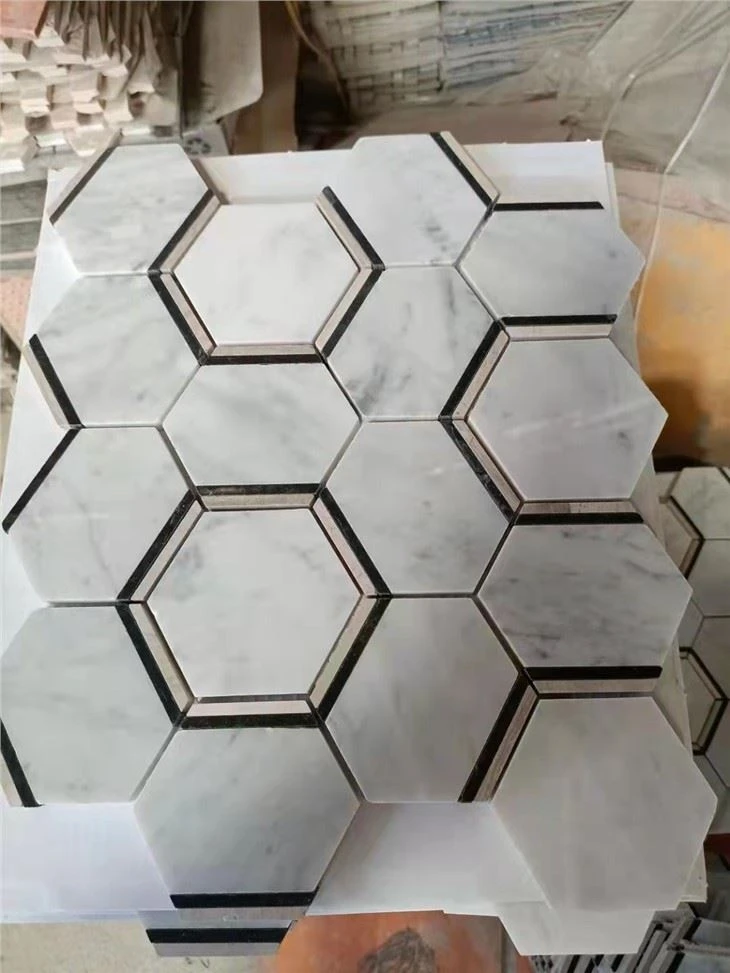 Carrara White Hexagon Mosaic