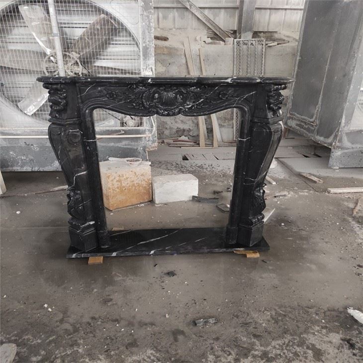 אח שיש Nero Marquina